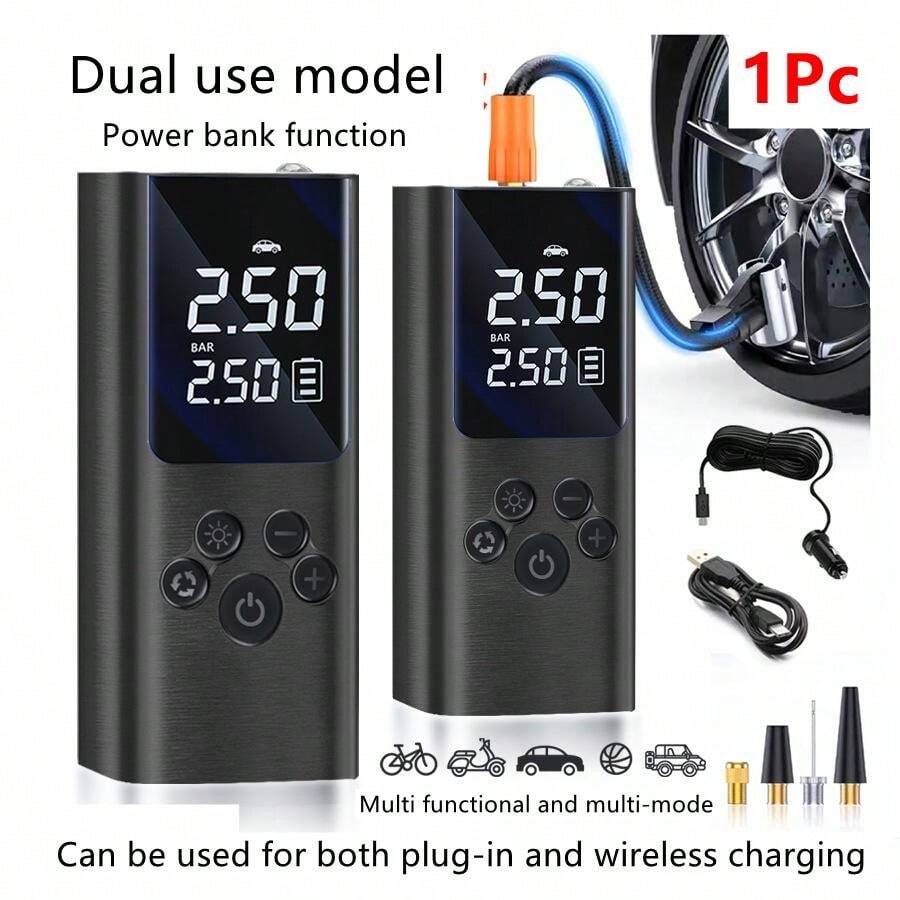 Multi Cylinder Inflation Pump Digital Display Wireless Portable SUV Car