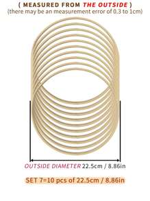 10 piezas de atrapasueños beige con decoración de plumas, decoración colgante para boda al aire libre, aro de bambú para carillón de viento, decoración de estilo mori para pared del hogar y dormitorio, regalo y decoración para Halloween y Navidad