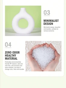 1 pezzo Vaso da fiori in plastica infrangibile, bianco. Decorazione domestica creativa, adatto per matrimoni, feste, vacanze. Vaso monocromatico minimalista per decorazione di soggiorno e balcone, antiurto, resistente ai raggi UV, contenitore floreale fai-da-te, regalo per mamma e fidanzata, compleanno, San Valentino, decorazione floreale, regali di laurea, decorazione della stanza - Bianco - Visualizzare 8