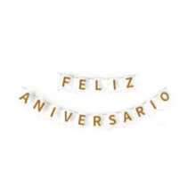 1 Happy Birthday Cardboard Banner 4 Colors Party Decoration - 黑色 - 查看 4