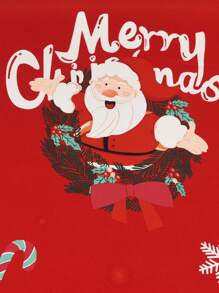 1pc Christmas Cartoon Graphic Sofa Slipcover & 1pc Pillowcase Without Filler