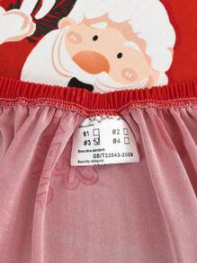 1pc Christmas Cartoon Graphic Sofa Slipcover & 1pc Pillowcase Without Filler