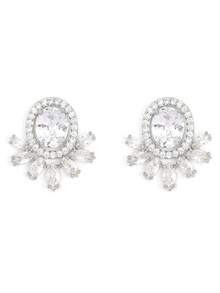 rakol 2 chiếc khuyên tai đính đá Cubic Zirconia tròn tối giản, thích hợp để đeo hàng ngày - bông tai - Xem 6