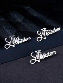 定制个性护士名字医生翻领别针胸针定制职业胸针首饰送情人情人节礼物全年配饰 - 銀色 - 查看 5