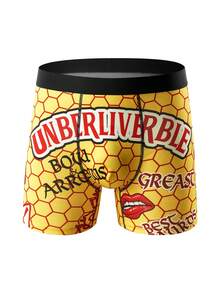 Quần lót thể thao tổ ong One-Pack dành cho nam thoải mái, mềm mại, kháng khuẩn, có lót quần đùi ống dài thời trang - Màu vàng - Xem 2