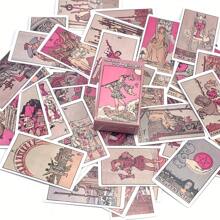 Juego de Cartas de Tarot para principiantes en color rosa, adecuado para fiestas y vacaciones, mesa de juego, tarot, oráculo, juego de cartas, cartas de tarot, tarot, cartas de oráculo - 1 juego - Ver 4
