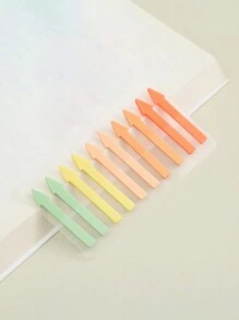 200 Pieces/Card PET Arrow-Shaped Sticky Notes, Translucent Color Highlight Index Labels, Waterproof Mini Bookmark Strip Sticky Notes, Suitable For Home And Office Use Back To School