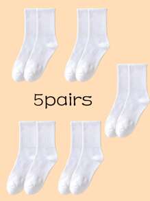 20 Pairs Plus Size Unisex Thin Breathable Antibacterial Odor-Resistant Crew Socks, Suitable For All Seasons