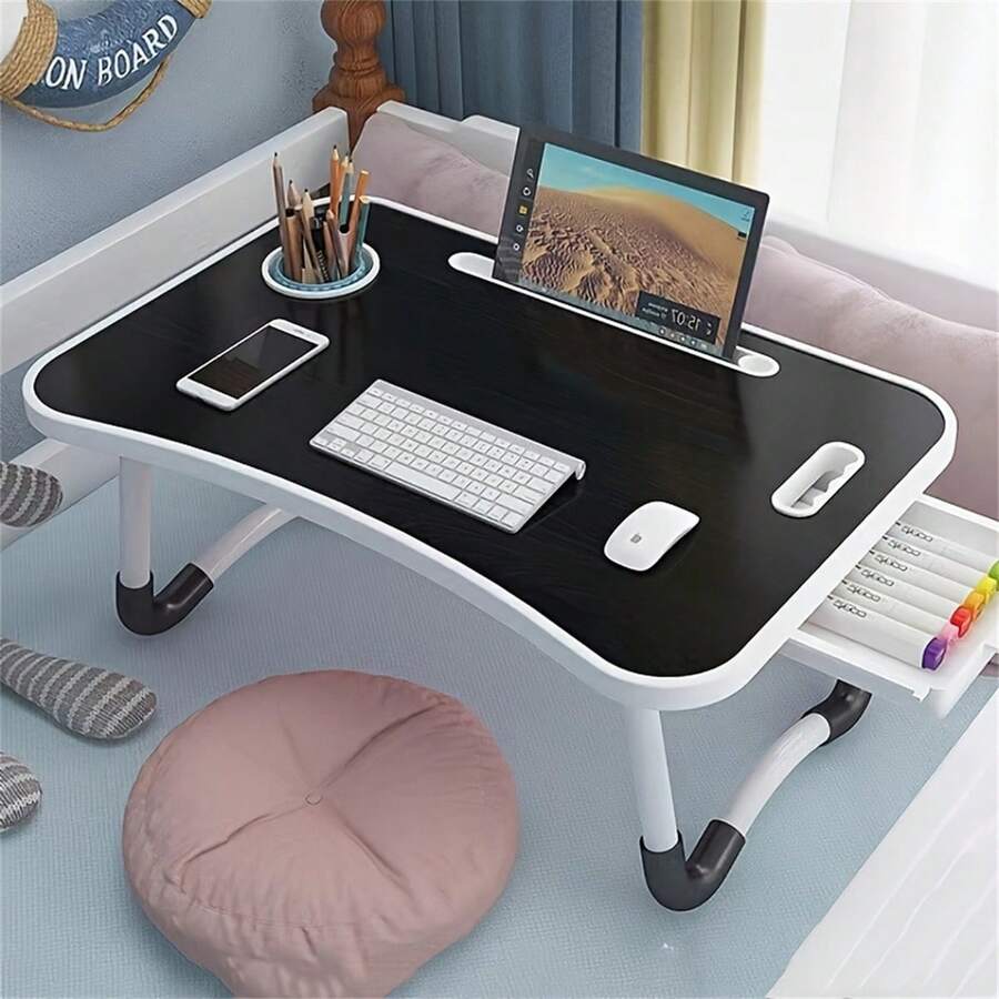 Extra Large Portable Laptop Bed Table MultiFunctional Tray With Cup