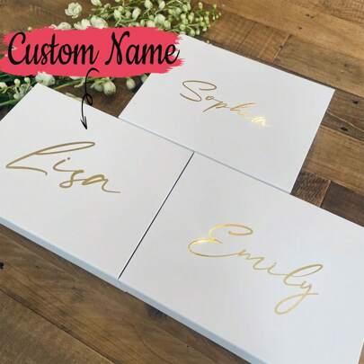 Personalised White Magnetic Box - Bridesmaid Box, Custom Bridesmaid Proposal Box Empty, Luxury Gift Box, Bridesmaid Wedding Gift, Custom Gift Box Custom,Personalized,Unique,Multi-Functional, Ornamental,Reusable,Exquisite,Stylish,High-Quality,Colorful,Modern,Custom,Personalized,Unique,Ideal Gifts For Him,Ideal Gifts For Her,Boyfriend,Dad,Girlfriend,Mom,Family,Friends,Tea Room,Home,Garden,Office,For Anniversaries,For Valentine's Day,For Mother's Day,For Birthdays,For Father's Day,For Graduation,For Weddings,For Housewarming