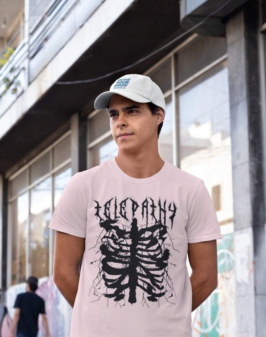 Men's T-Shirt 100% Cotton Premium Telepathy Shirt Streetwear - Màu Hồng baby - Xem 1