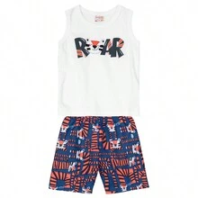 Brandili Children's Set With Microfiber Shorts - Blanco - Ver 2