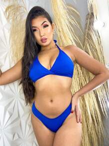 Gina Delta Wing Bikini With Padded Bra And Panty Set Various Colors - Màu xanh lam - Xem 3
