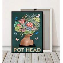 1PC Be Kind To Your Mind Canvas Wall Art Decor, Poster trang trí tường hoa cô gái cổ điển cho văn phòng tại nhà, khách sạn, phòng khách, phòng ngủ, quà tặng tốt nhất, không có khung - E - Xem 4