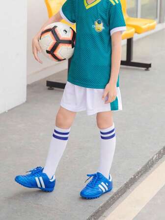 Calcetines deportivos para niños de 2 a 12 años, calcetines largos y transpirables para bebés, calcetines de fútbol a rayas para niños, adecuados para niños y niñas para deportes al aire libre y uso diario