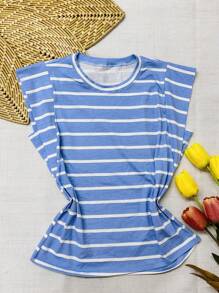 Women's Knitted Shirt - 淺藍色 - 查看 1