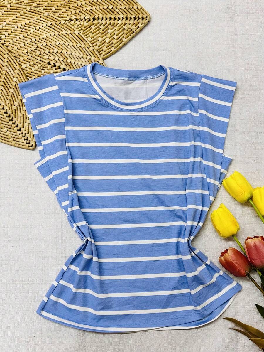 Women's Knitted Shirt - 淺藍色 - 查看 1