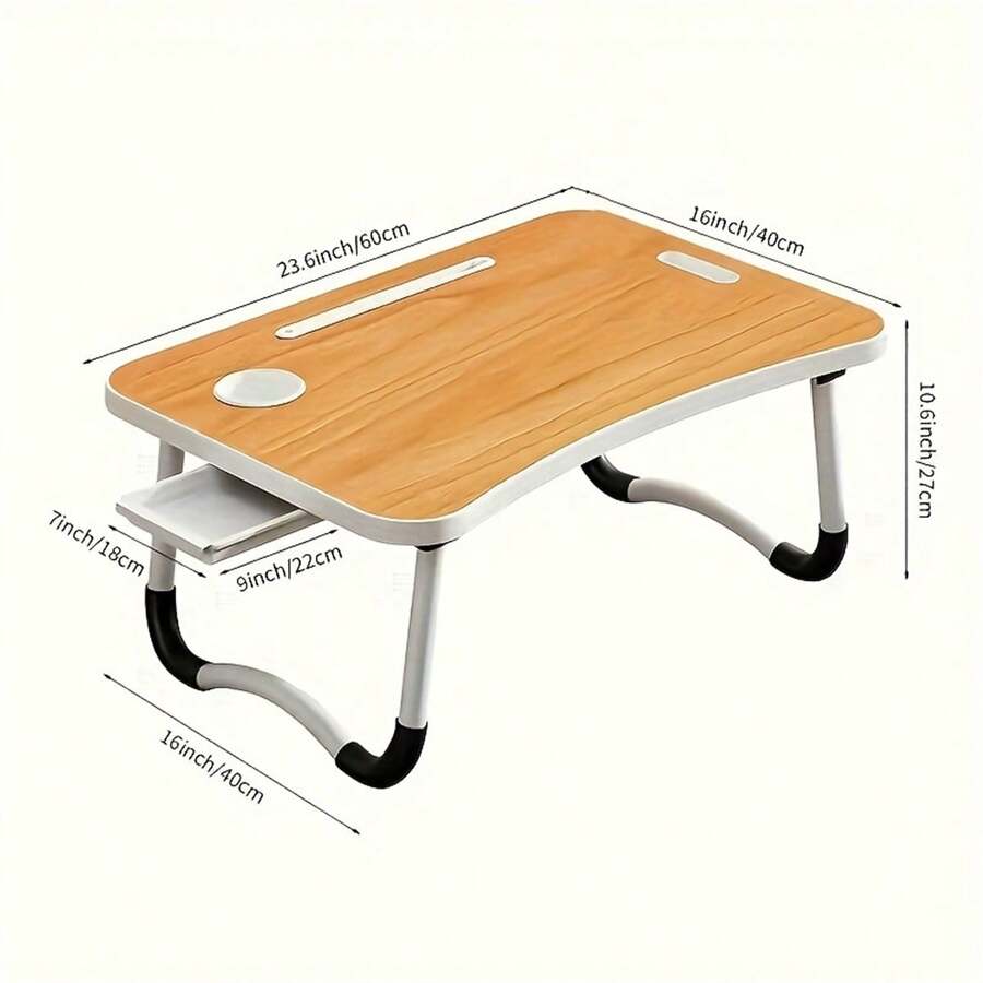 Extra Large Portable Laptop Bed Table MultiFunctional Tray With Cup