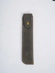 Personalização 1 peça bolsa para caneta de cor sólida, bolsa para caneta de Pu, capa para caneta anti-riscos, brinde publicitário, brinde empresarial, acessórios para dormitório de escritório (sem bolsa para caneta apenas)