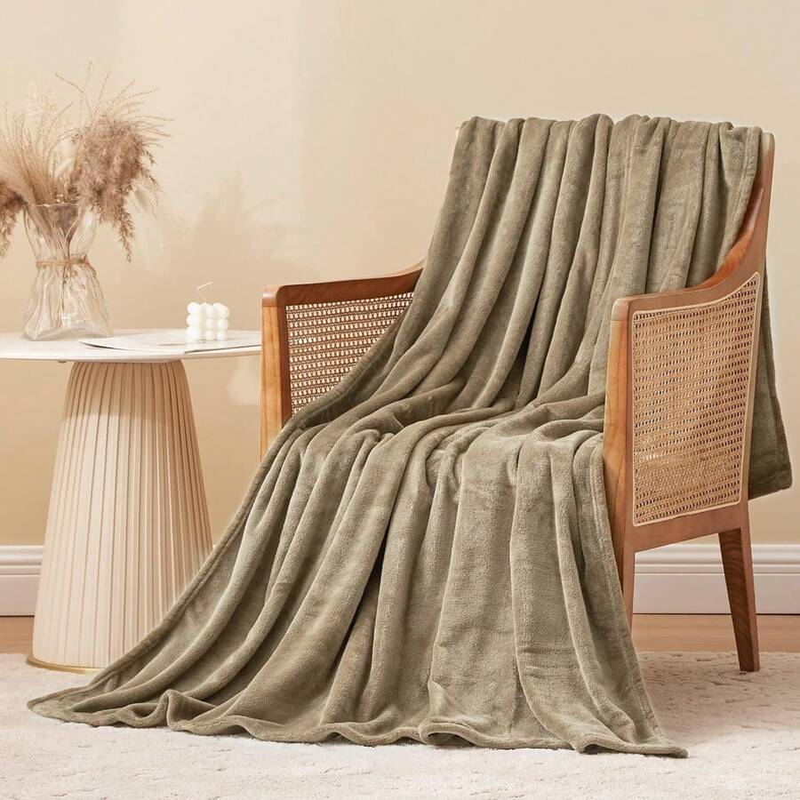 Soft Double Blanket Microfiber Velvet 2.00x1.80 Mts - 灰褐色 - 查看 1