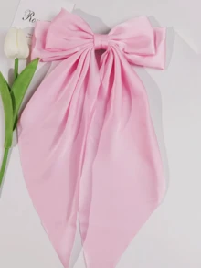 1/5pcs Large Bow Hair Clip With Ribbon - Bow Clip Suitable For Thick And Thin Hair, Anti Slip Claw Hairpin - Multicolor - View 8