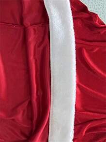 Fuzzy Christmas Cosplay Hooded Cape, Performance Party Costume For Women Prom Halloween - Multicolor - View 6