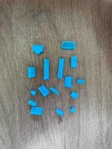 16pcs Set Of Silicone Dust Plugs Compatible With Apple Laptops