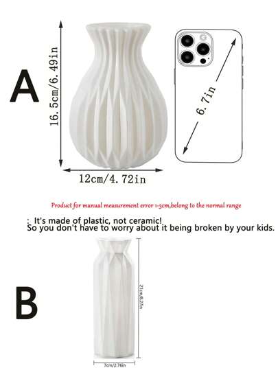 1pc/Set High Quality Thin Plastic Pineapple Vase, Home, Balcony Placement, Moderne Luxe Artificial Durable Vase Fresh Flowers, Dried Flowers Holder, Unbreakable Home Room Flower Glass view 2