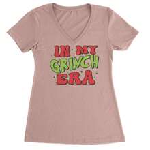 In My Gr-Nch Era Jolly Merry Christmas Ladies V-Neck T-Shirt - Light pink - View 1