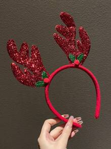 1/5 piezas Diadema con cuernos de reno de Navidad para mujer, linda y festiva para usar en vacaciones, aro para el cabello para accesorios de cabello de mujer - Multicolor - Ver 11