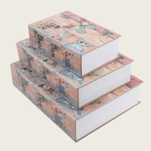 1pc Creative Book Safe Box, Butterfly Key Design, Hidden Bedside, Available In Standard, Medium And Large Size, Fake Book Safe Box For Office, Bedroom And More