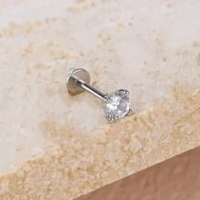 1 Stück minimalistische Mode Titan-Stahl Ohrstecker, geeignet für den täglichen Gebrauch von Frauen