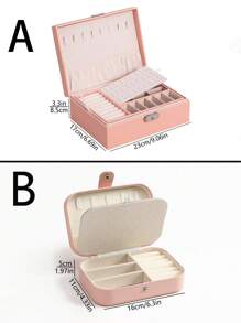 1 pieza Caja de almacenamiento de joyas, organizador de joyas de gran capacidad PU con cerradura para mujeres y niñas, forro suave para joyas de hombres, apto para anillos, colgantes, pendientes, collares, pulseras, relojes, lápiz labial, arte de uñas, perfecto para almacenar todo tipo de joyas, estilo moderno, excelentes regalos para mujeres y madres, regalos para maestros