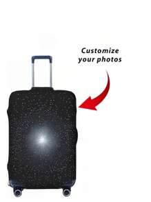 Custom Photo Luggage Cover & Tag, Personalize Pet Photo Logo Suitcase Covers, Customized Luggage Wrap Suitcase Protector, Honeymoon Gifts - Multicolor - View 2
