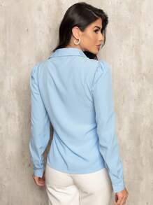 Women's Shirt - 藍色 - 查看 2