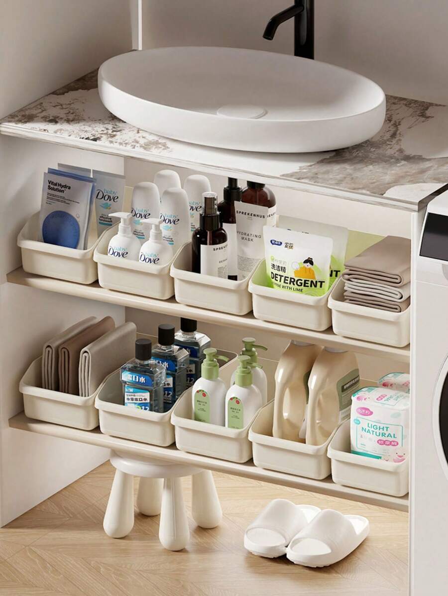 1pc Storage Box, Kitchen Supplies Sorting Box, Roller Storage