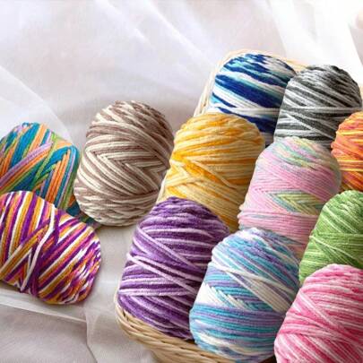 1 件 5 层彩虹纱线，45 克，DIY 手工编织，适用于包包、围巾、帽子、毛衣、玩偶