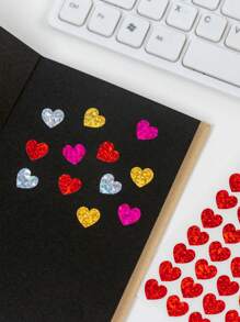10 Sheets Laser Heart Stickers Pack Mini Color Love Self-Adhesive Marker Notes Decoration For Diary Album Valentine's Day Back To School