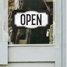 1 PEÇA Placa de Aberto de Dois Lados, Placa de Aberto/Fechado, Placa de Horário Comercial, Placa de Aberto para Negócios com Corda, Placa de Horário de Funcionamento para Paredes de Negócios, Janelas, Bares, Hotéis, Decoração Doméstica, Decoração de Quarto, Decoração de Parede