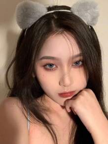 1 Băng đô tai mèo lông xù cho nữ, Mũ đội đầu dự tiệc thời trang sành điệu, Phụ kiện tóc Giáng sinh sang trọng và ngọt ngào, Băng đô cài tóc cho nữ - Nhiều màu - Xem 5