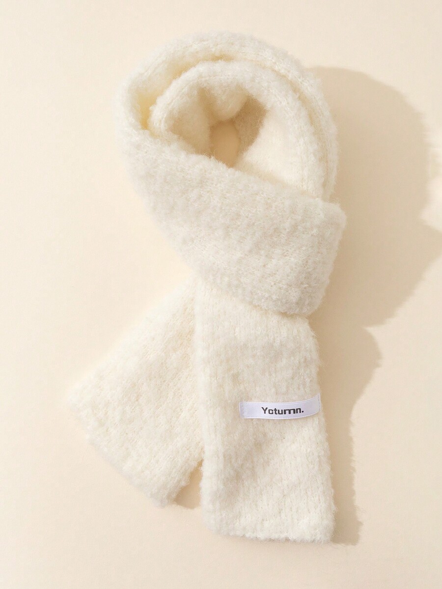 1pc Fashionable & Minimalist Kids Knitted Scarf, Versatile Neck Warmer