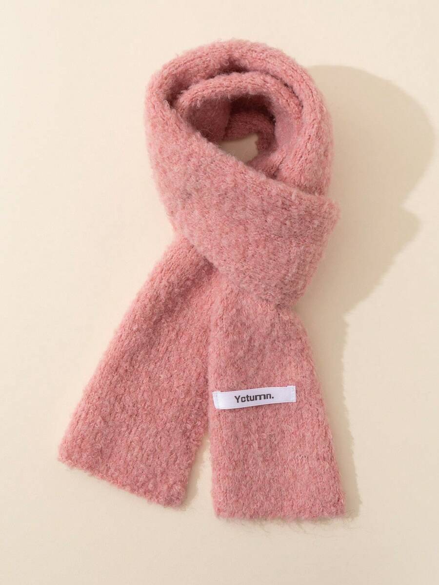 1pc Fashionable & Minimalist Kids Knitted Scarf, Versatile Neck Warmer