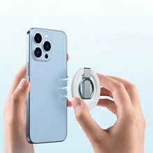 Giá đỡ điện thoại từ tính Giá đỡ điện thoại từ tính cho iPhone16 15 14 13 12 Phụ kiện Giá đỡ có thể điều chỉnh 360° Chỉ dán tường Mọi nơi Giá đỡ điện thoại dạng vòng gấp Hợp kim Di động Đa năng để bàn Sáng tạo - trắng - Xem 7