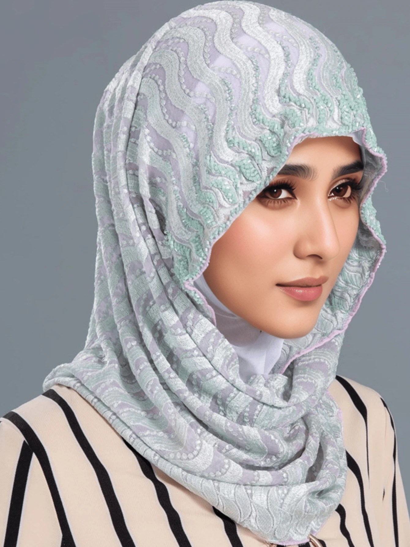 1pc Premium Mulberry Silk Muslim Hijab, Arabic Headscarf, Malaysia