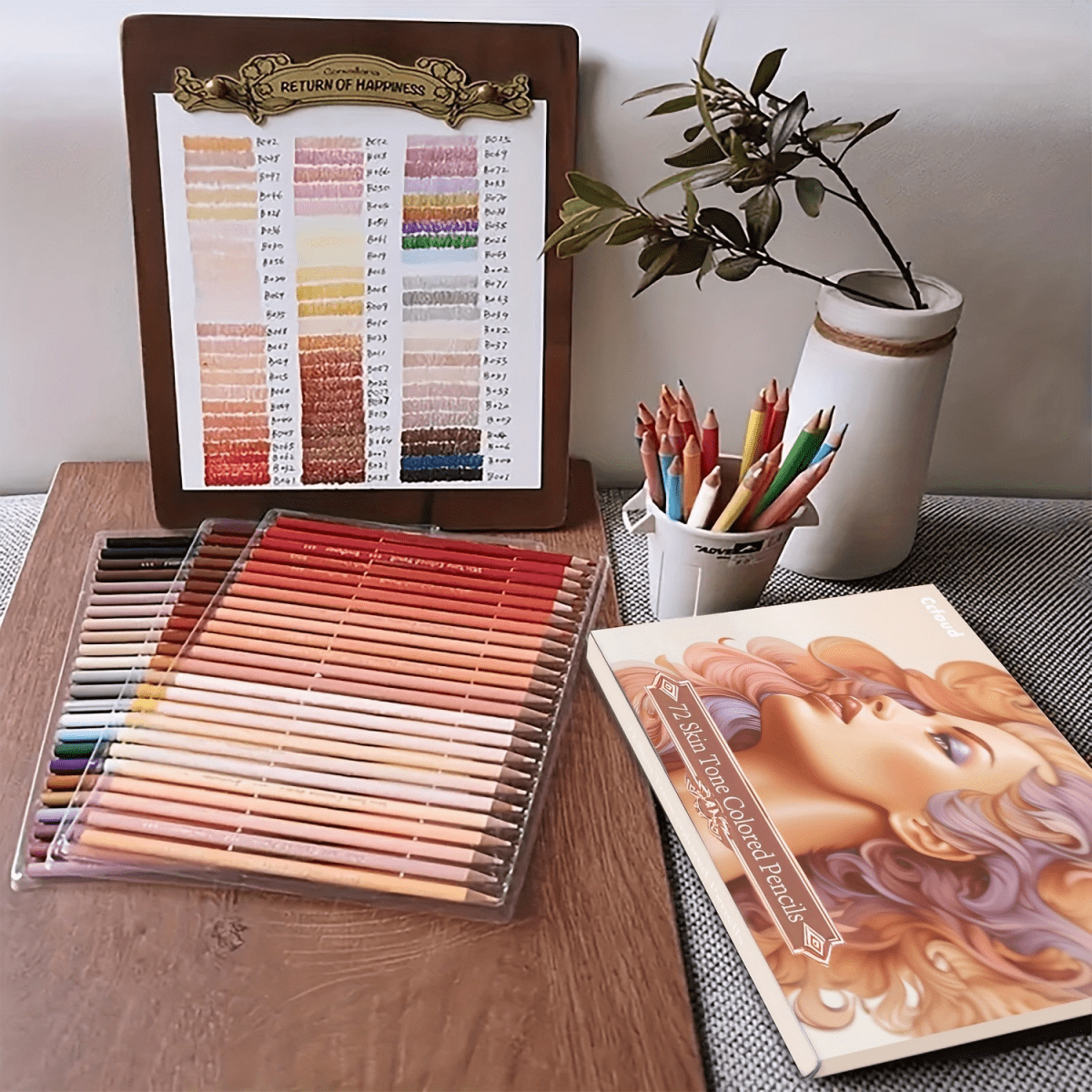 Ccfoud Professional Colored Drawing Pencil Set, 72 Colors In A Set
