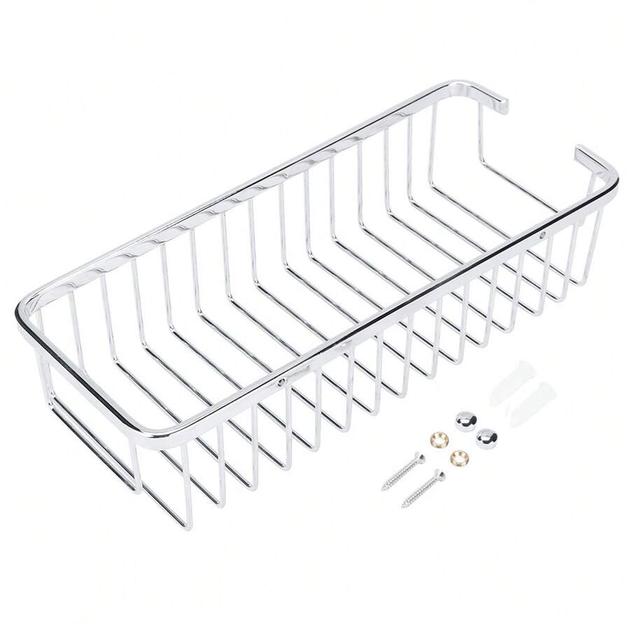 Stainless Steel Wall Mounted Shampoo Conditioner Holder Storage Basket