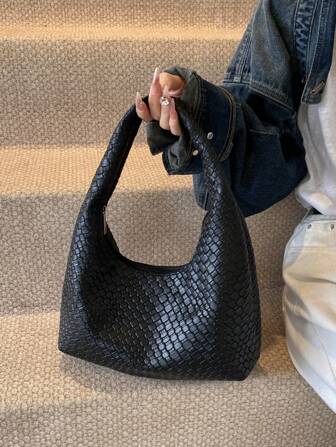 Casual Minimalistisk Stor kapacitet Lätt och mångsidig axelväska för kvinnor under armarna