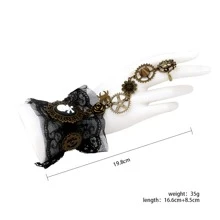1 cái/bộ Vòng tay Steampunk Gear Pirate Retro Ngón trỏ Chuỗi Phụ kiện ren, Thích hợp cho phụ nữ đeo tại các lễ hội, sự kiện và tiệc tùng - vòng tay ren chuỗi tích hợp - Xem 2