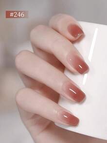 Bộ 6 lọ sơn móng tay dạng gel thạch 15ML màu hồng nude dạng gel trong suốt pha lê Bộ sơn móng tay nghệ thuật Bộ quà tặng làm móng - Nhiều màu - Xem 3