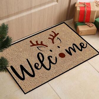 1pc Dog Mat Cat Rug HELLO And Welcome Entrance Door Mat High-End Entrance Step Mat Non Slip Entrance Carpet Light Luxury Entrance Household Mat Bathroom Floor Mat Door Mat Living Room Mat Spring Summer Autumn Winter Father's Day Mother's Day Gift